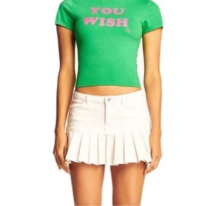 I.AM.GIA NEAVAH White pleated mini skirt. XXS
